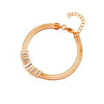 Load image into Gallery viewer, Personalized Family Name Herringbone Chain Bracelet
