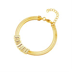 Load image into Gallery viewer, Personalized Family Name Herringbone Chain Bracelet
