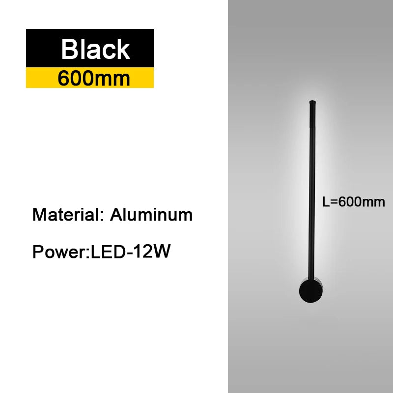 Modern Indoor 350° Rotatable Ambient Wall Sconce in Black or Gold