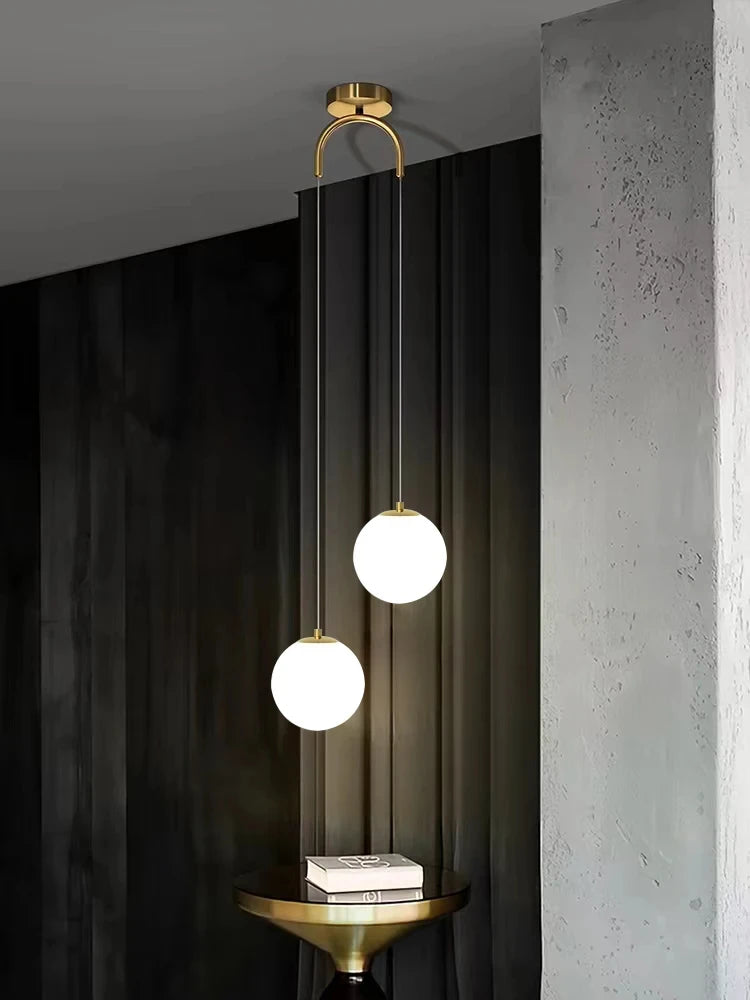 Luxury Nordic Double Globe Pendant Light For Modern Spaces