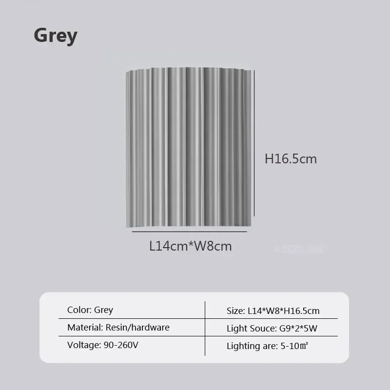 Nordic Corrugated Resin Wall Lamp