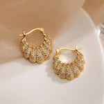 Load image into Gallery viewer, Dazzling Diamond Hoop Earrings
