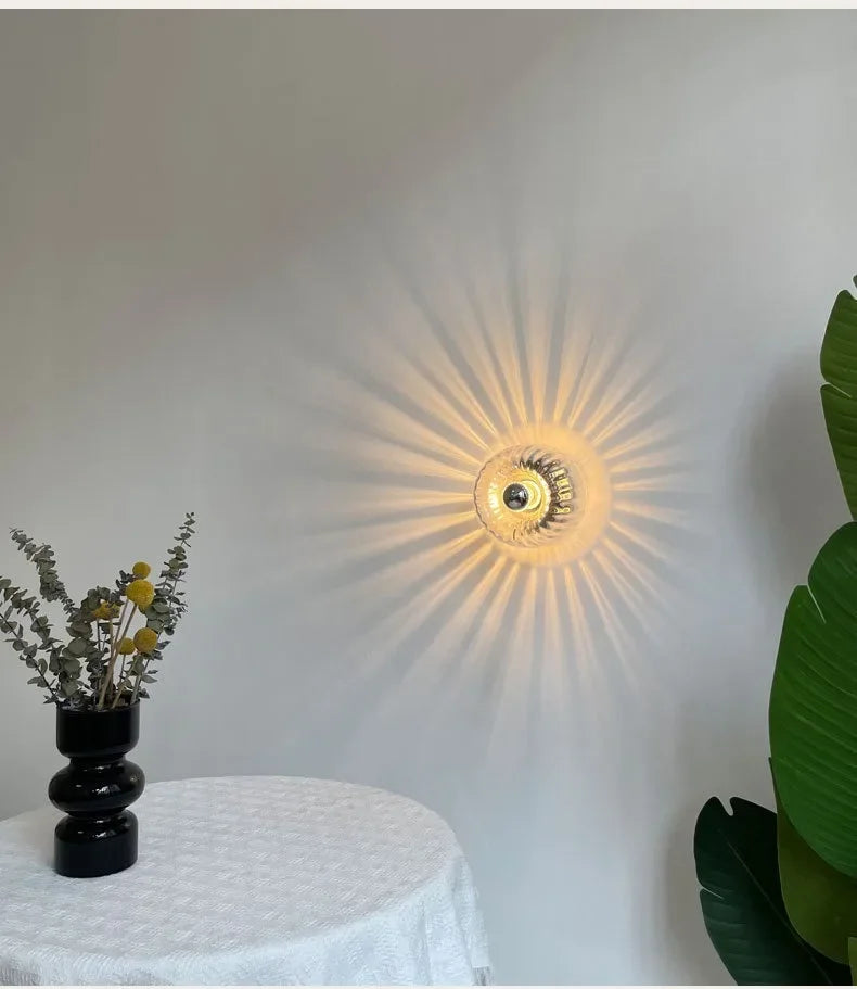 Modern Bauhaus Glass Wall Lamp for Living Room Deco