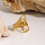 Load image into Gallery viewer, Dainty Ripple Effect Ring

