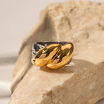 Load image into Gallery viewer, Chunky Gold Wrapped Two Tone Ring
