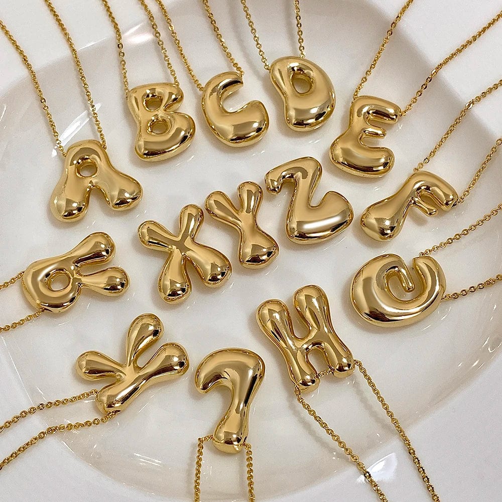 Puffy Letter Necklace