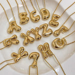 Load image into Gallery viewer, Puffy Letter Necklace
