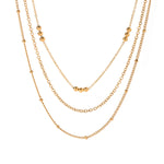 Load image into Gallery viewer, 18k Dainty Triple Satellite Necklace Stack
