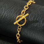 Load image into Gallery viewer, Classy Paperclip Circle Bar Clasp Bracelet
