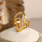 Load image into Gallery viewer, Dainty Ripple Effect Ring
