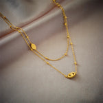 Load image into Gallery viewer, Dainty Satellite Chain Evil Eye Necklace Stack
