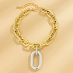 Load image into Gallery viewer, Chunky Two Tone Paperclip Bold Necklace
