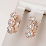 Load image into Gallery viewer, Bold Triple Layer Diamond Earrings
