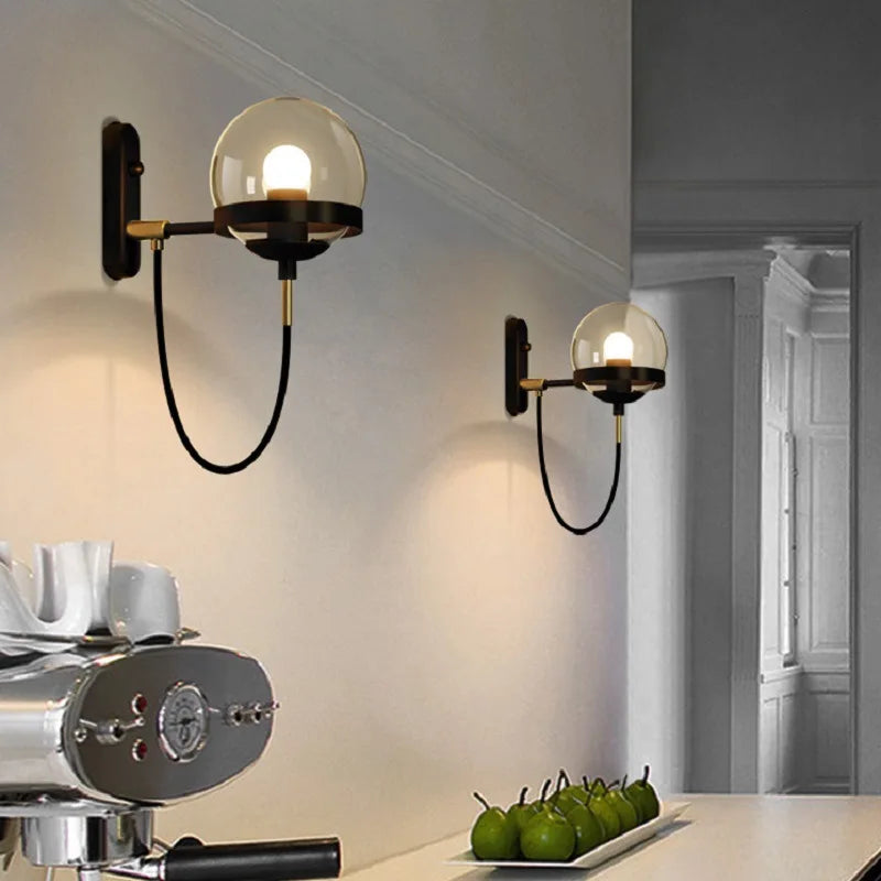 Modern Globe Indoor Wall Lamp Light Fixture