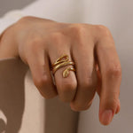 Load image into Gallery viewer, Adjustable Spiraling Snake Ring
