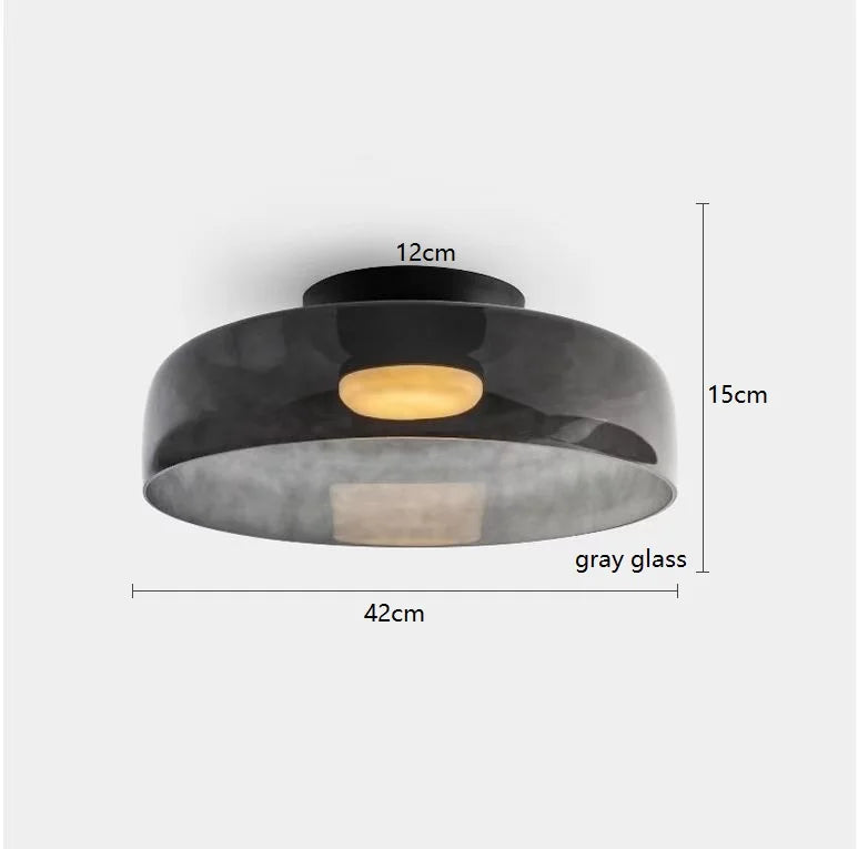 Nordic Modern Glass Flush Mount Ceiling Light
