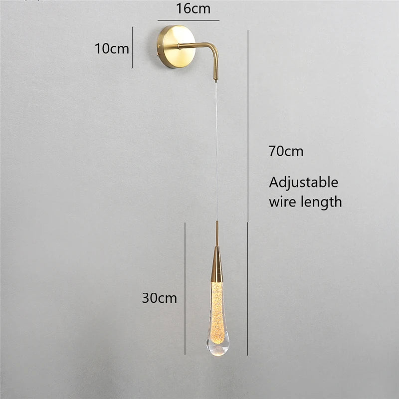 Droplet Shaped Wall Lamp Light Fixture