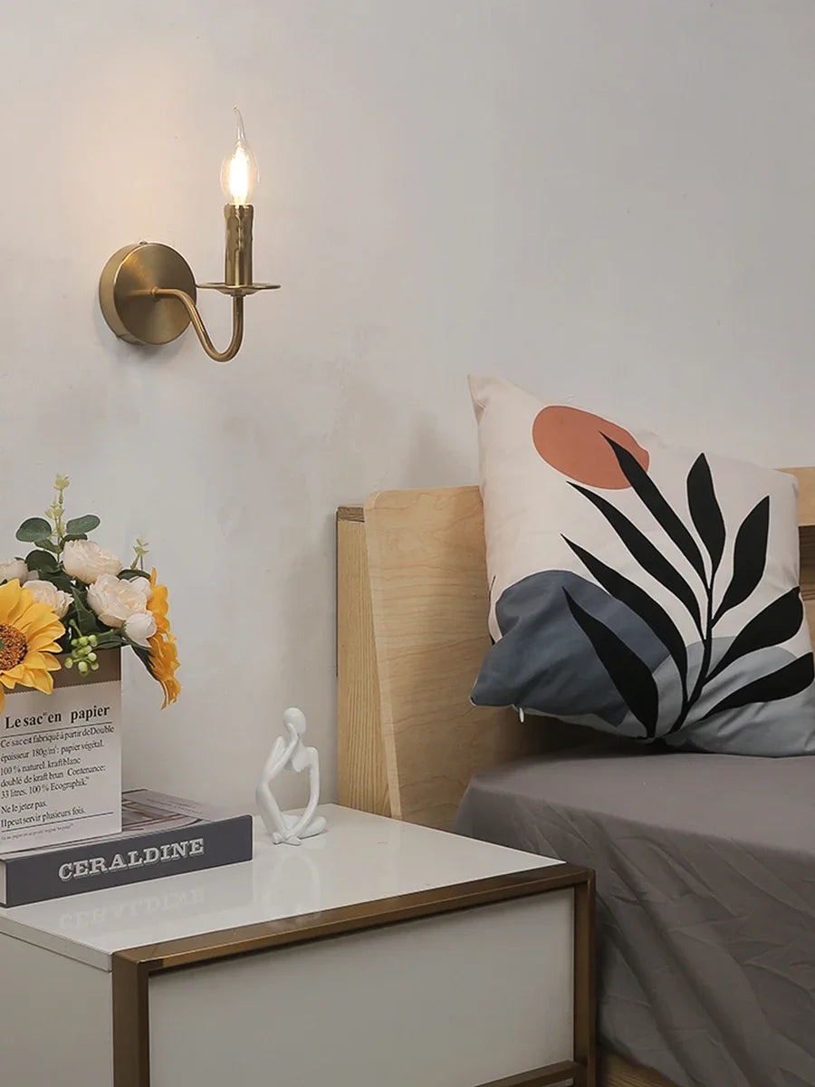 Iron Frame Egg Glass Ball Indoor Wall Lamp in Gold or Black