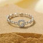 Load image into Gallery viewer, Dainty Diamond Letter Initial Ring

