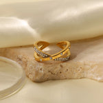 Load image into Gallery viewer, 18k Intersect Diamond Accented Ring
