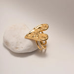 Load image into Gallery viewer, 18k Hammered Textured Heart Ring
