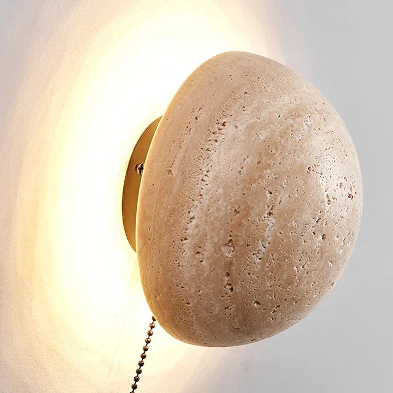 Cream Cave Stone Wall Lamp Light Fixture