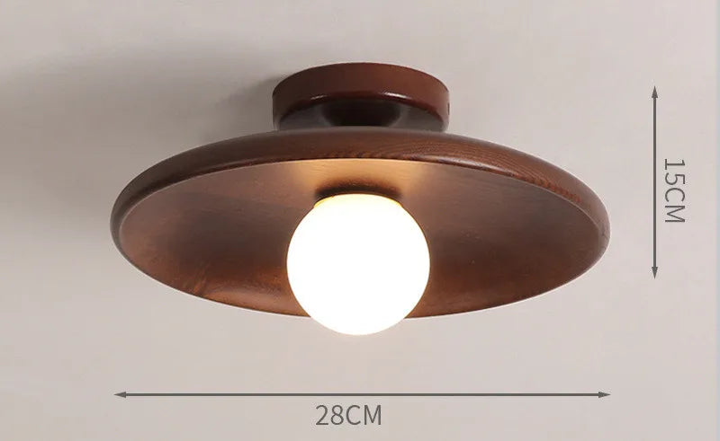 Simple Modern Wooden Flush Mount Ceiling Light