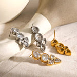 Load image into Gallery viewer, Dainty Leaf Diamond Earrings
