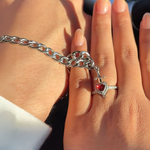 Load image into Gallery viewer, Prince &amp; Princess Couples Ring &amp; Bracelet Set
