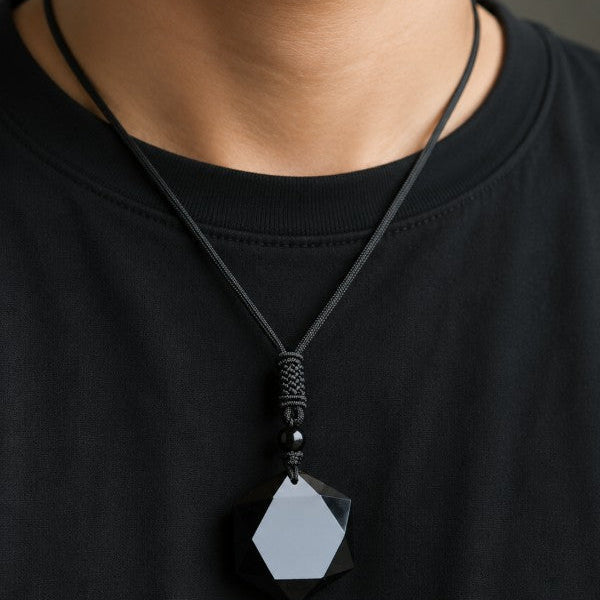 Energetic Protection Obsidian Stone Necklace