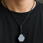 Load image into Gallery viewer, Energetic Protection Obsidian Stone Necklace
