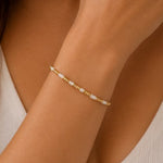 Load image into Gallery viewer, Dainty Gold Beaded Pearl Bracelets
