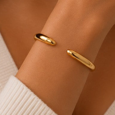 Accented Classy Bangle Cuff Bracelets
