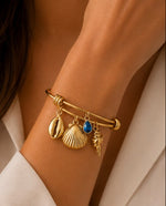 Load image into Gallery viewer, Sea Shell Bangle Bracelet
