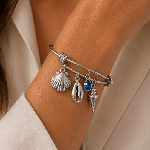 Sea Shell Bangle Bracelet