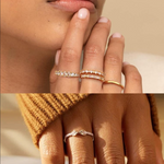Load image into Gallery viewer, Forever Infinity &amp; Diamond Ring Stack Set
