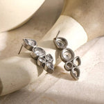 Load image into Gallery viewer, Dainty Leaf Diamond Earrings
