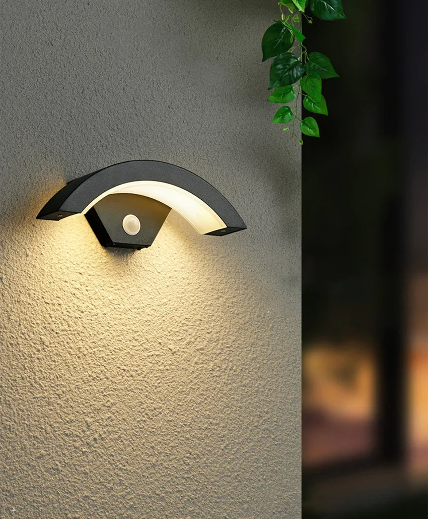 Motion Sensor Enabled Waterproof Outdoor Wall Light Fixture