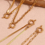Load image into Gallery viewer, 18k Anchor Wheel Clasp Chain Necklaces
