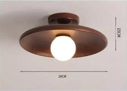 Japanese Inspired Wooden Flush Mount Ceiling &amp; Corridor Light