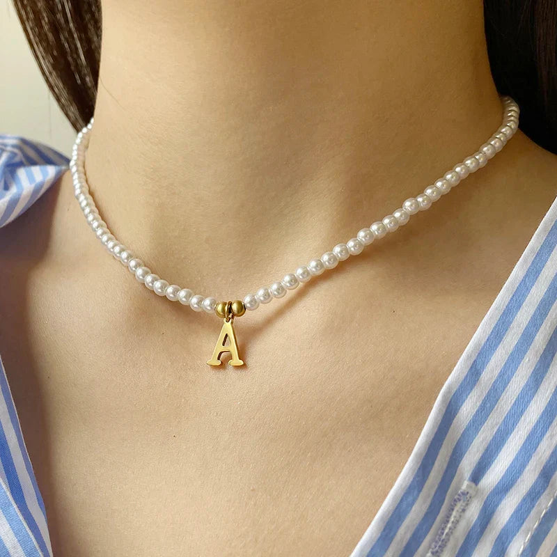 Treia letter necklace