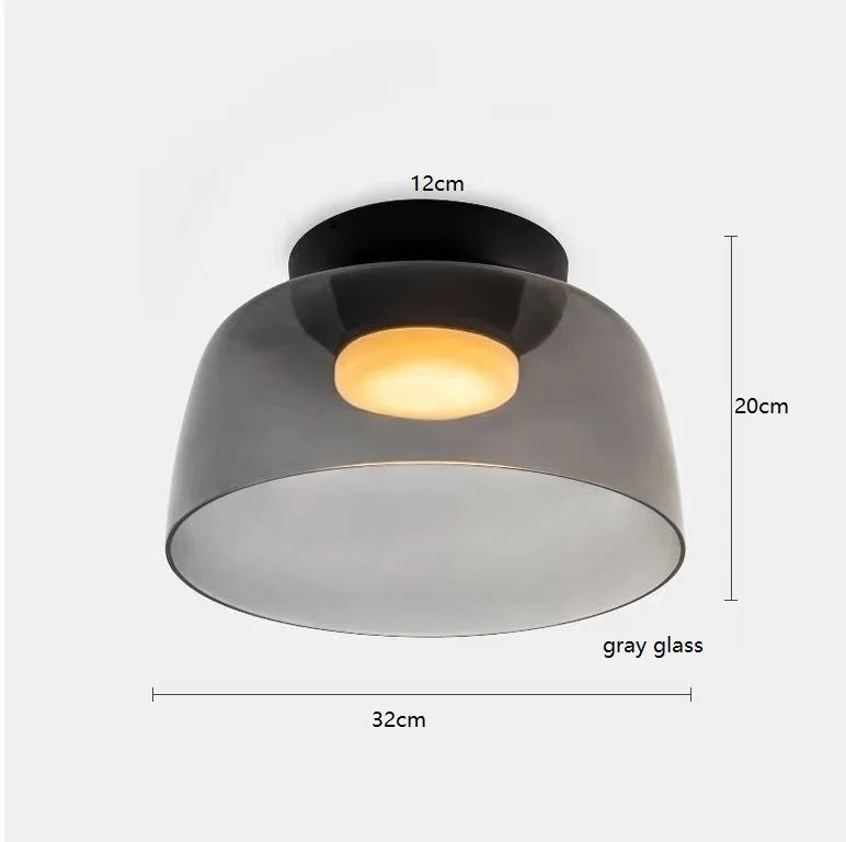 Nordic Modern Glass Flush Mount Ceiling Light