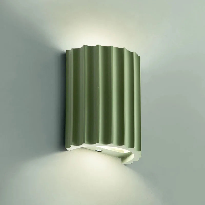 Nordic Corrugated Resin Wall Lamp