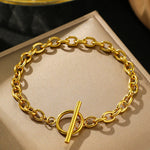 Load image into Gallery viewer, Classy Paperclip Circle Bar Clasp Bracelet
