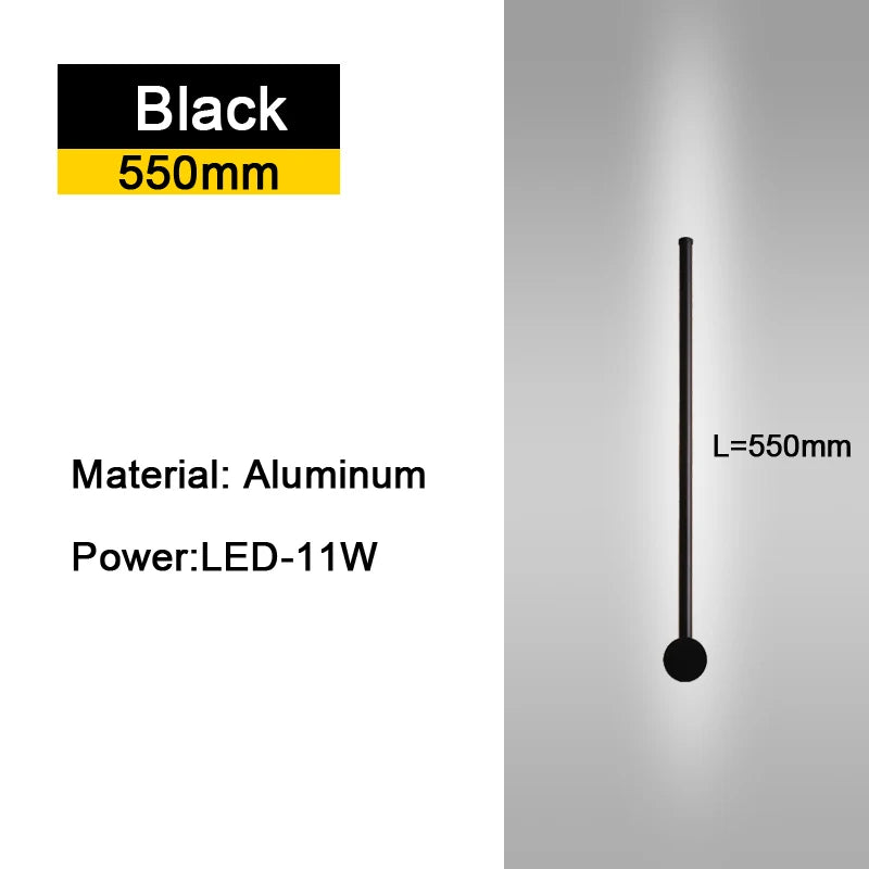 Modern Indoor 350° Rotatable Ambient Wall Sconce in Black or Gold