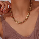 Load image into Gallery viewer, 18k Thick 8mm Rope Bracelet and Necklace
