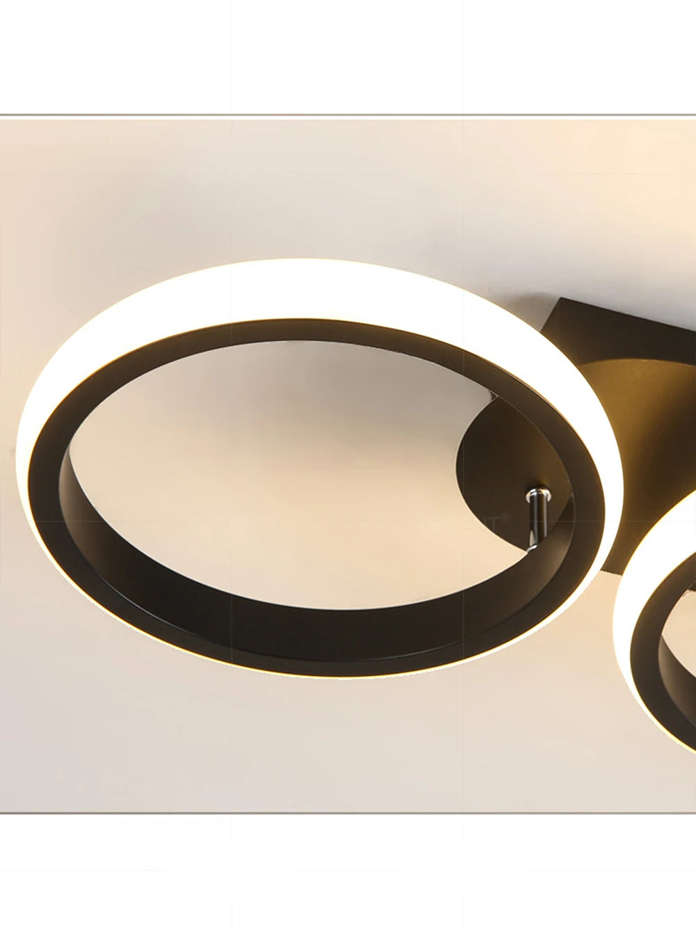 Minimalist Black Square Interior Ceiling Light in Black