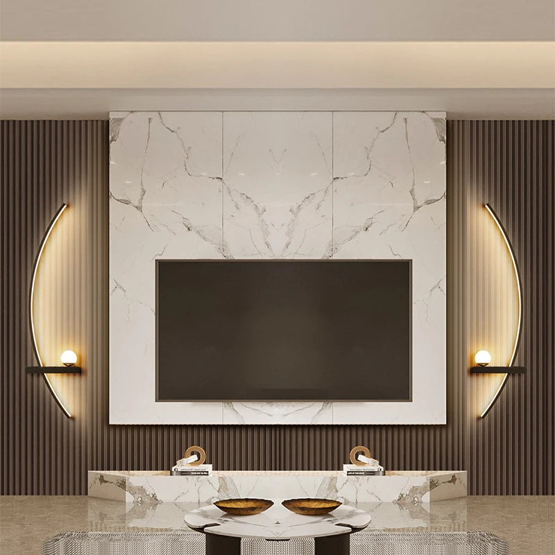 Modern Wall Lamp With Simple Arc Line Design