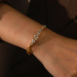 Load image into Gallery viewer, 18k Scattered Diamonds Bangle Bracelet
