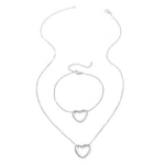 Load image into Gallery viewer, Romantic Heart Woven Necklace and Bracelet Set
